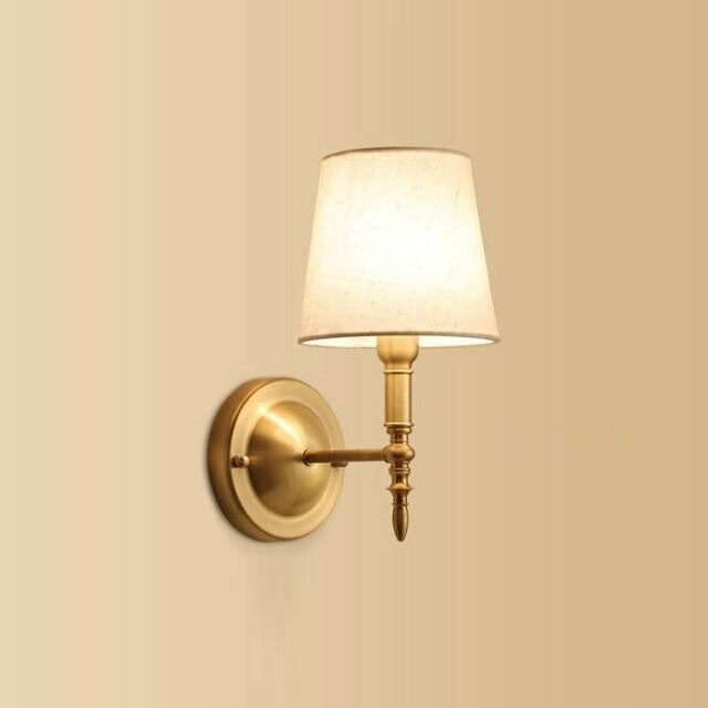 The Charlestown Classic Single Arm Wall Light With Fabric Shade
