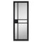 City Black Painted Clear Glazed Internal Door - All Sizes