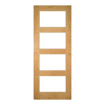 Coventry Oak Unfinished Glazed Internal Door - All Sizes