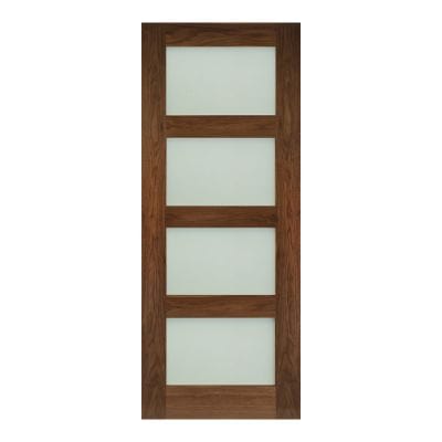 Coventry Walnut Prefinished Frosted Glazed Internal Door - All Sizes