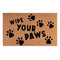 Doormat 60cm x 40cm - 'Wipe Your Paws' (D2) - Absorbent Coir Mat for Indoor/Outdoor