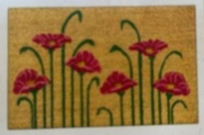 Doormat 60cm x 40cm - Poppy - Absorbent Coir Mat for Indoor/Outdoor