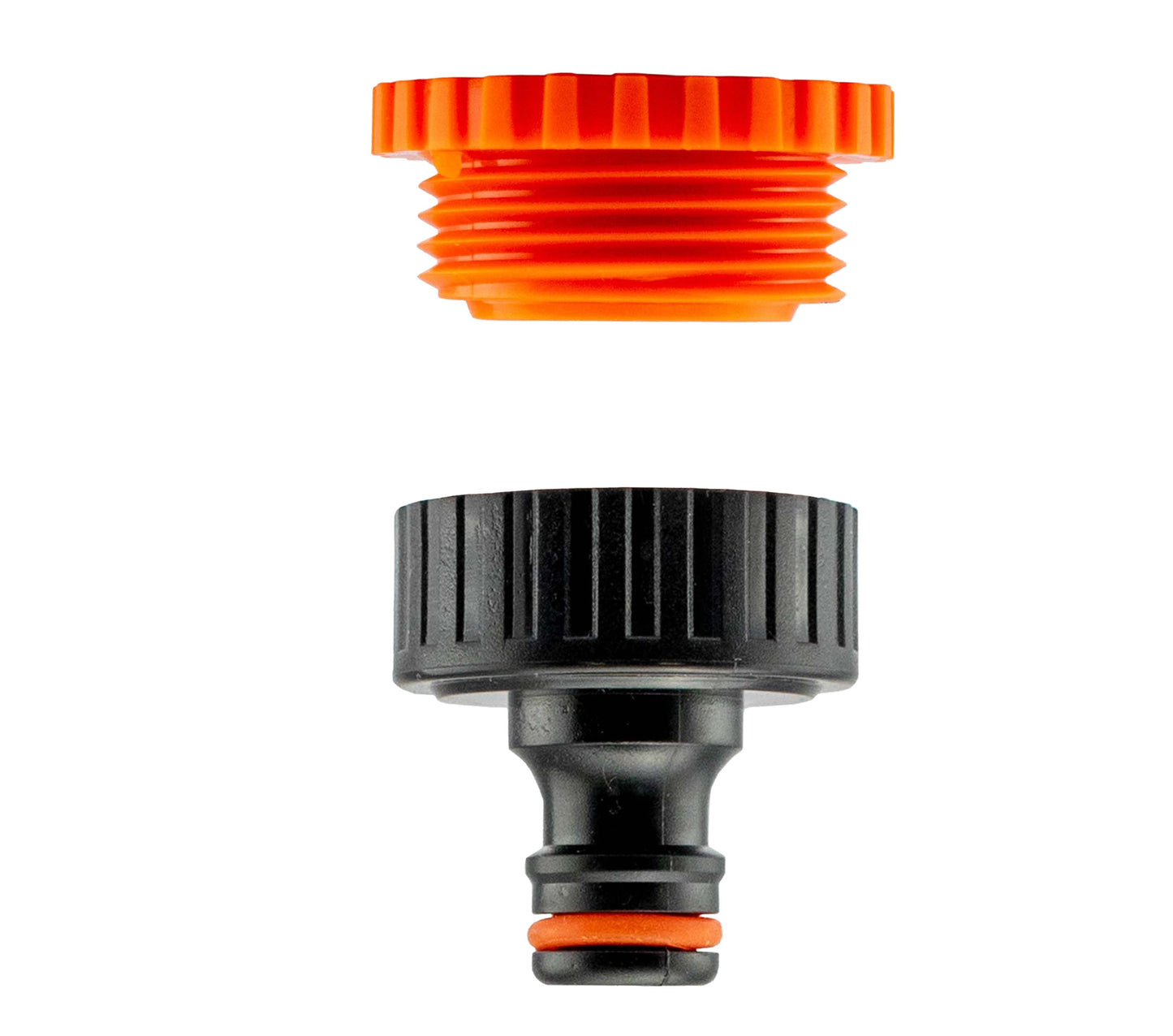 Female Tap Connector 1" - 3/4" BSPF Black