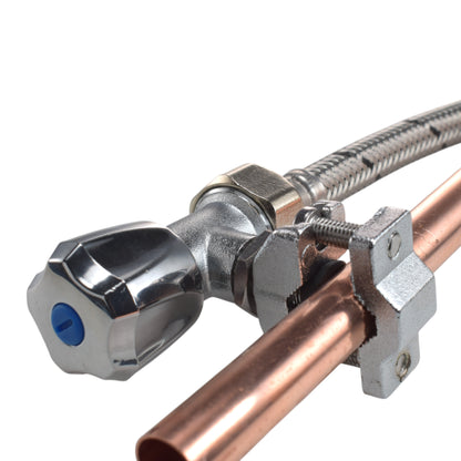 Polished Brass 13mm Barb Tap FULL Connection Kit x2