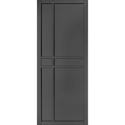 Dalston Black Prefinished Internal Door - All Sizes