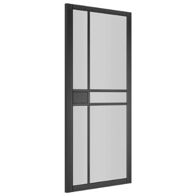 Dalston Black Prefinished Tinted Glazed Internal Door - All Sizes