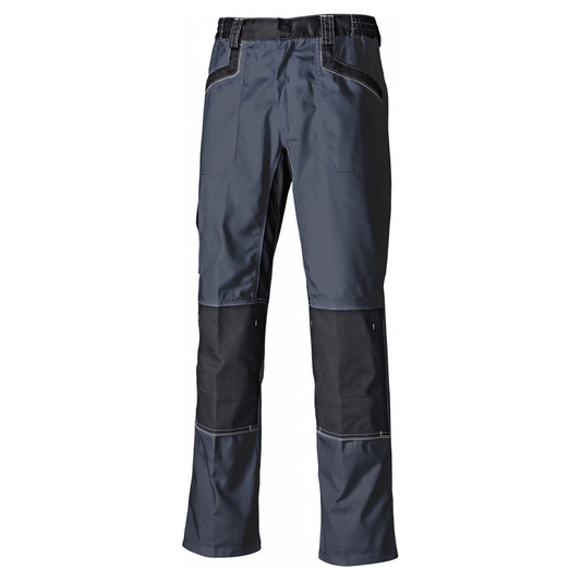 Dickies Industry 260 Elasticated Work Knee Pad Trouser Grey/Black, 36" Waist 32" Leg