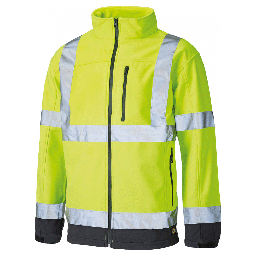 Dickies SA2007 Hi Vis Softshell Jacket Yellow/Navy 4XL