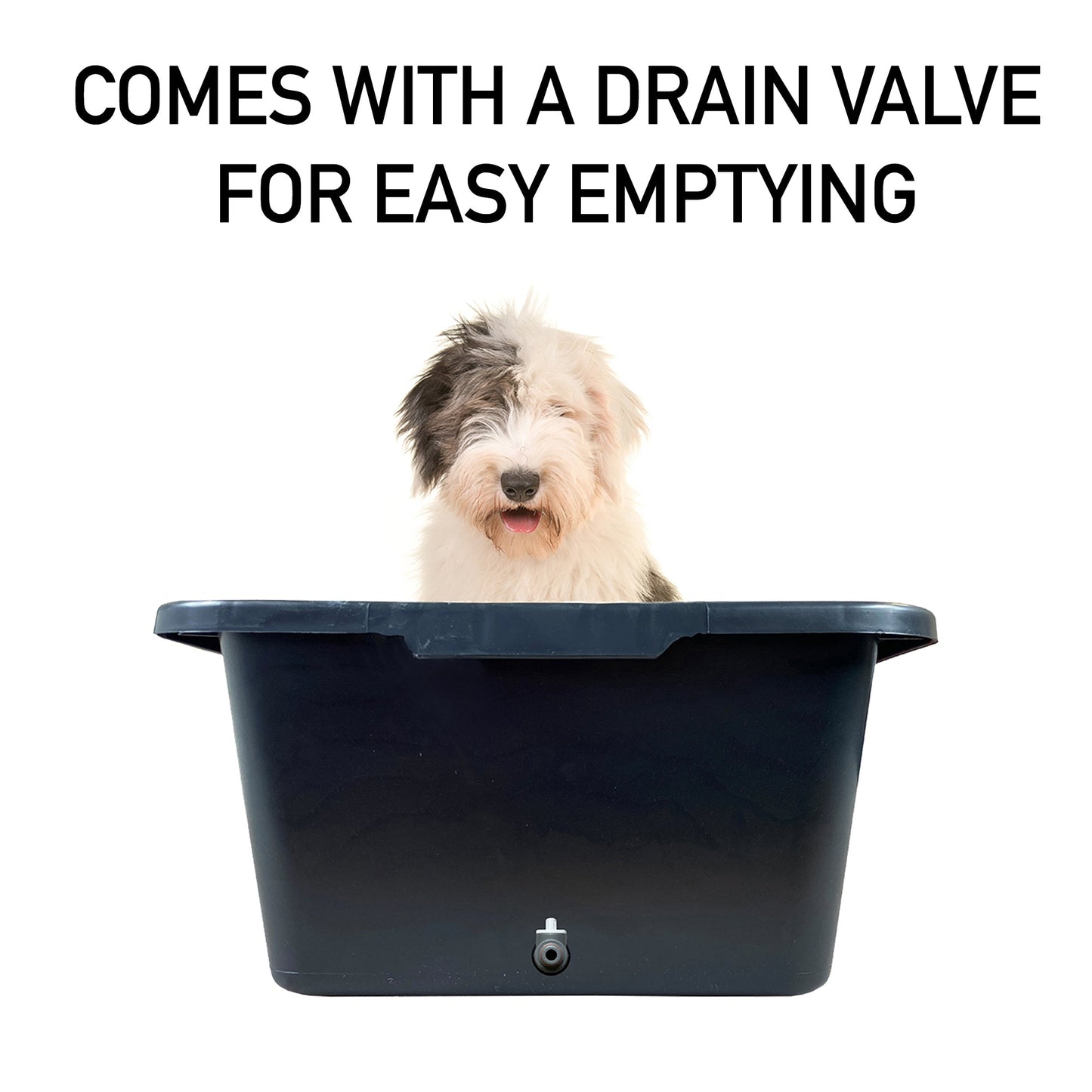 Versatile Large 90L Dog Bath/Pool/Tub - Suitable for Small to Large Breeds - with Drain Plug & Premium Connector - Perfect for medium and large dog breeds - Durable, Easy to Store