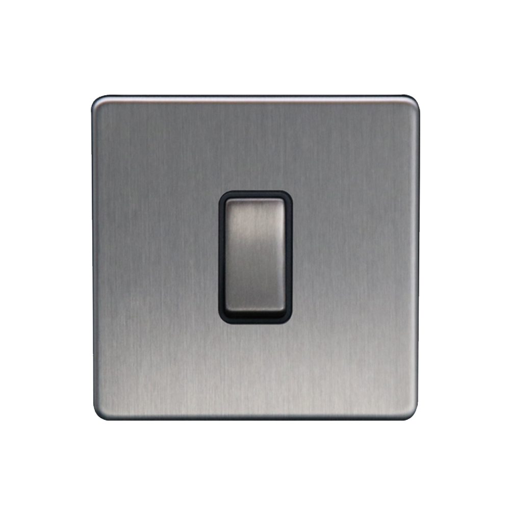 Caradok 10A Retractive Switch Brushed Chrome