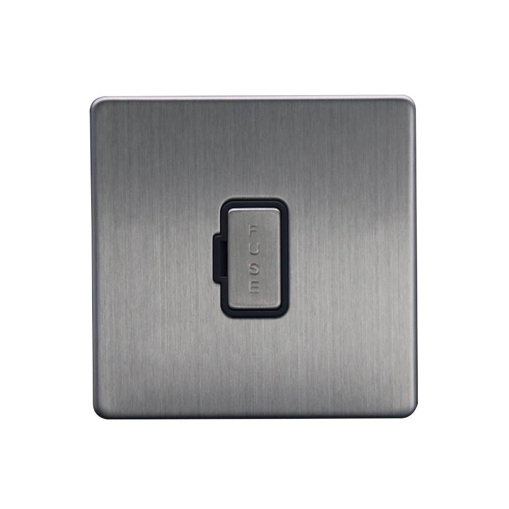 Caradok 13A Unswitched Spur Brushed Chrome