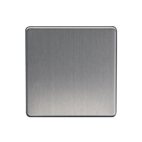 Caradok 1G Blank Plate Brushed Chrome