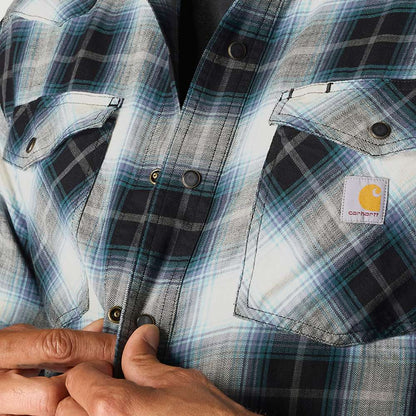 Carhartt 107016  Montana Rugged Flex Long Sleeve  Snap Front Plaid Shrt