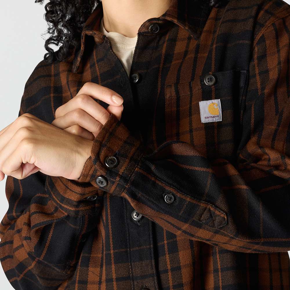 Carharrt 107136 Women's  Tncl Srs LseFit Twll Plaid Shrt