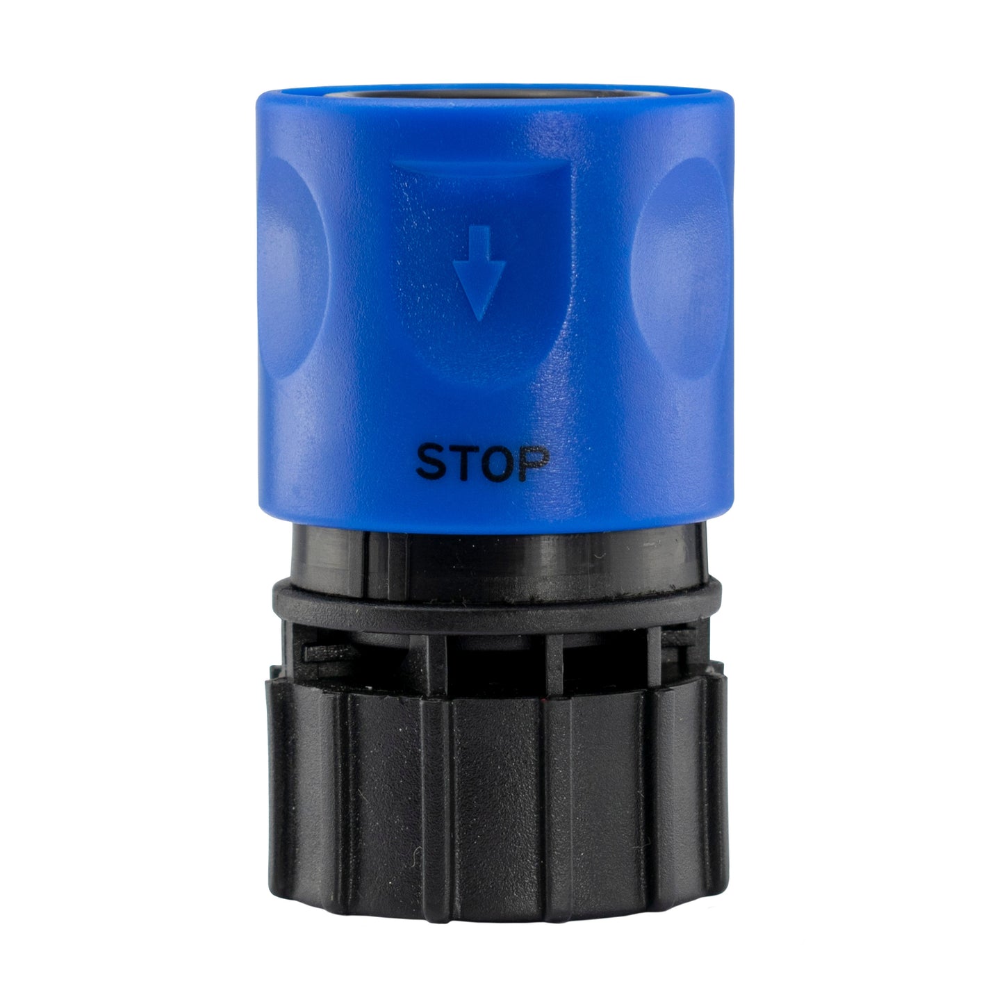 Hose Connector Blue with In-Line BSPM Threaded Valve