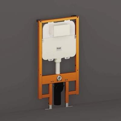 8cm Slimline Front Flush Regular Concealed Cistern and Frame for Wall Hung Pan