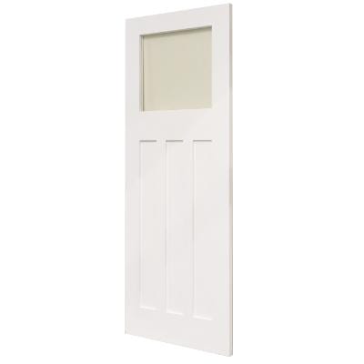 Edwardian 4 Panel White Primed Glazed Internal Door - All Sizes