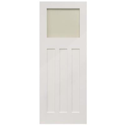 Edwardian 4 Panel White Primed Glazed Internal Door - All Sizes