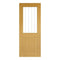 Ely Oak Unfinished 1 Half Glazed Light Panel Internal Door - All Sizes