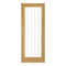 Ely Oak Unfinished 1 Glazed Light Panel Internal Door - All Sizes