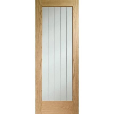 Internal Oak Pre-finished Suffolk P10 (Clear Etched Glass) - All Sizes