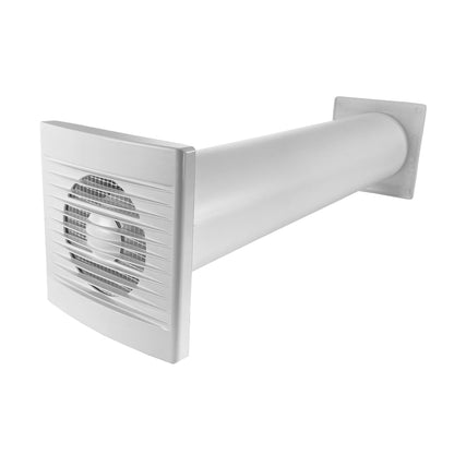 Through Wall Ventilation Kit - STYL Fan with Timer and White External Vent