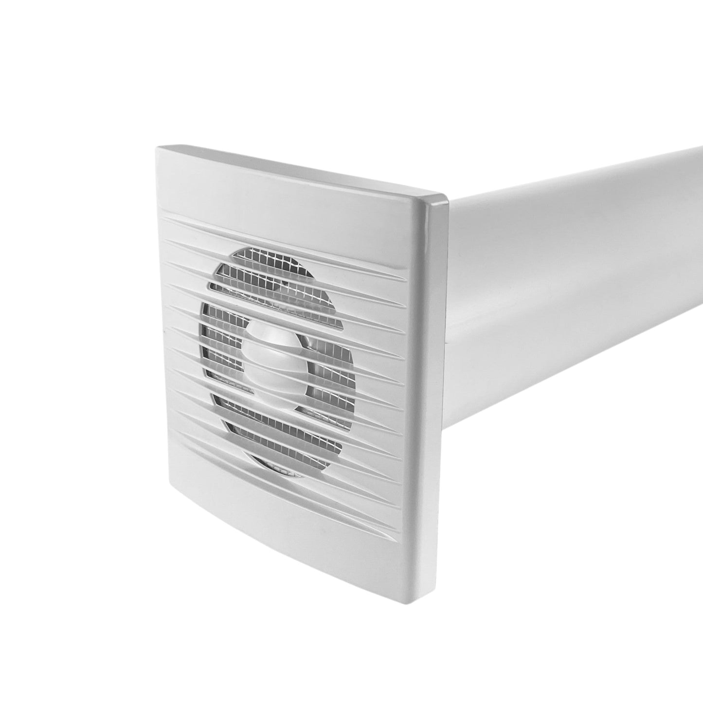 Through Wall Ventilation Kit - STYL Fan with Timer/Humidistat and White External Vent