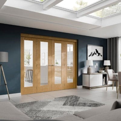 Freefold Room Divider Oak (2 Door System) - All Sizes