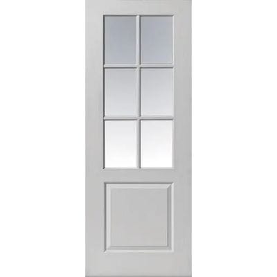 Faro White Primed Glazed Internal Door - All Sizes