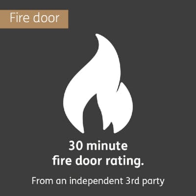 White Grey Forli Internal Laminate Fire Door