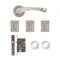 Fortuna Satin Finish Mortice Door Handle Kit