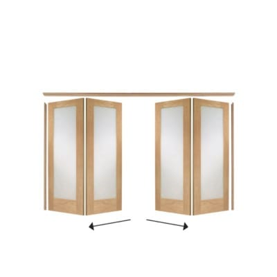 Freefold Room Divider Oak (2 Door System) - All Sizes