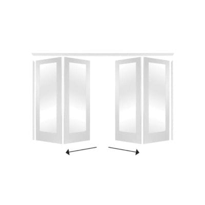 White Freefold Room Divider (2 Door System) - All Sizes