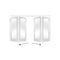 White Freefold Room Divider (2 Door System) - All Sizes