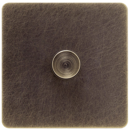 Caradok Screwless Antique Brass Dimmer Switch - 1 Gang - The Georgian