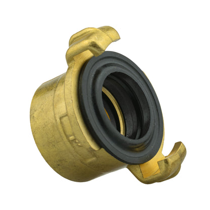 Wall Flange Kit 25mm MDPE + Brass Bib Tap with Geka Claw Outlet