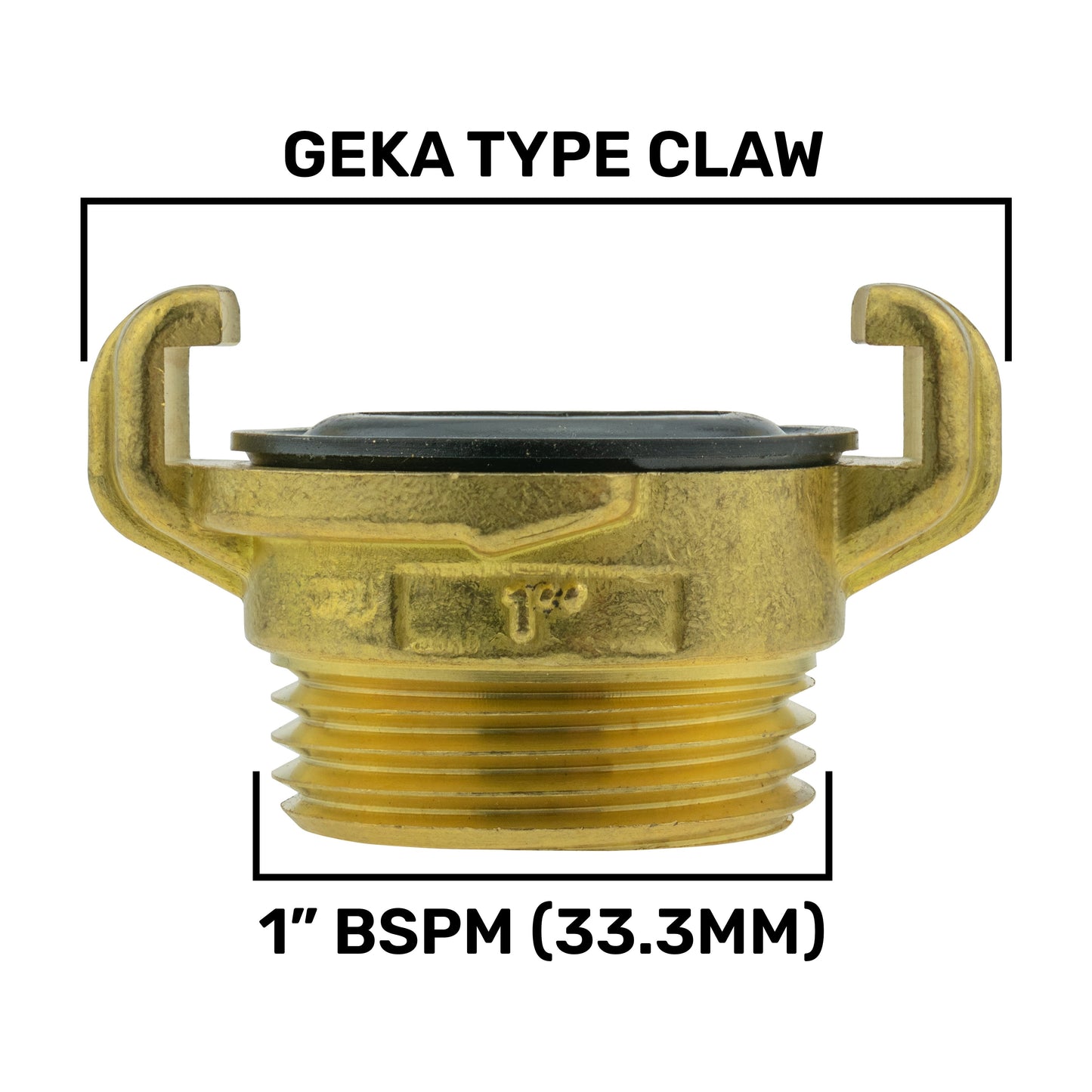 IBC 2” S60X6 Cap with Geka Type Fittings 25mm Barb Swivel Elbow