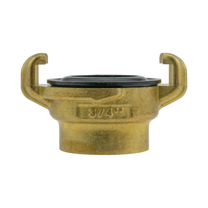 Two Way Tap Splitter Brass 3/4" BSP with Geka Type Outlets