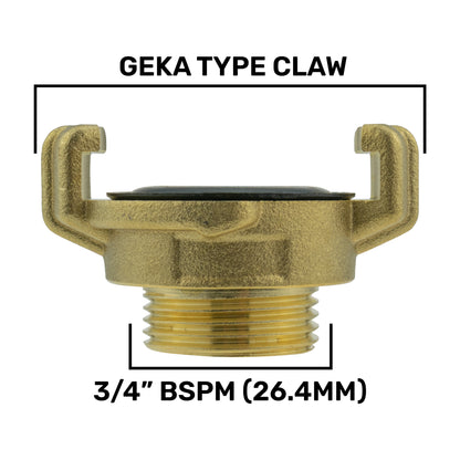 Hose Connector Lime with In-Line BSPF Valve and Geka Type Connector