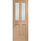 Malton Internal Oak Door with Clear Bevelled Glass - All Sizes
