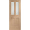 Malton Internal Oak Fire Door with Clear Glass - All Sizes