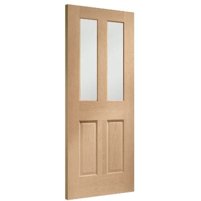 Malton Internal Oak Fire Door with Clear Glass - All Sizes