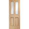Malton With Raised Mouldings Internal Oak Door with Clear Bevelled Glass - All Sizes