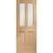 Malton Pre Finished Internal Oak Door with Clear Bevelled Glass - All Sizes