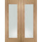 Palermo Internal Oak Rebated Door Pair with Clear Glass