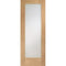 Pattern 10 Unfinished Internal Oak Fire Door with Clear Glass