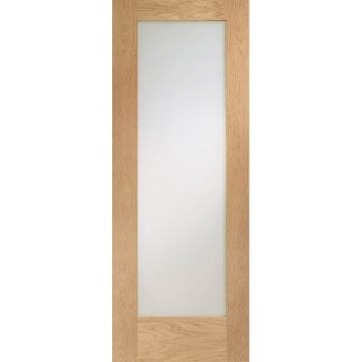 Pattern 10 Unfinished Internal Oak Door with Obscure Glass