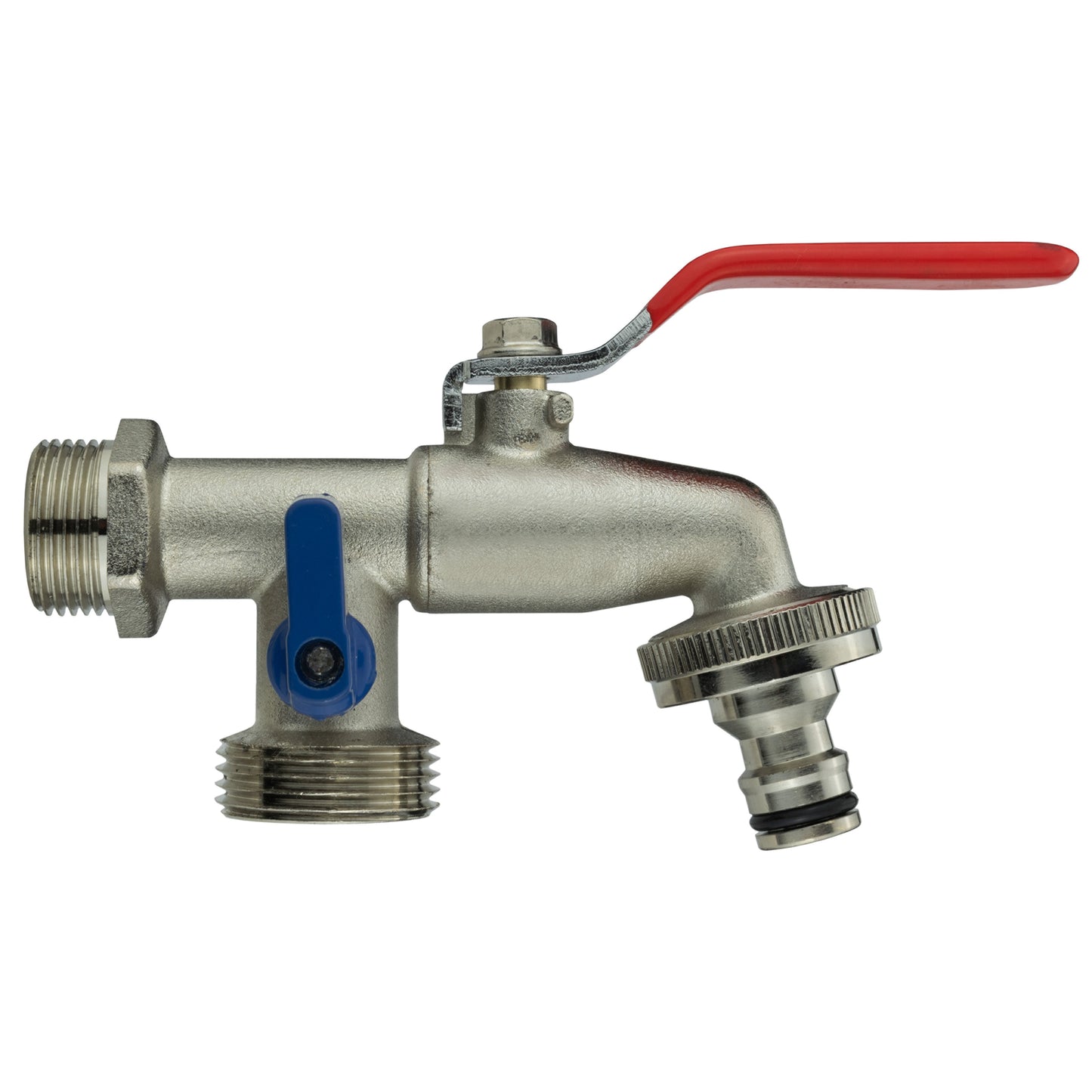 Wall Flange Kit 20mm MDPE + Triple Outlet Metal Splitter Tap