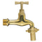 Garden Tap Polished Brass 1/2" BSPM - 13mm Barb