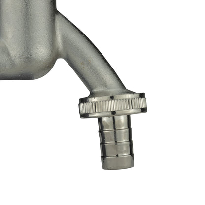 Wall Flange Kit 20mm MDPE + Bib Nickle Tap 1/2" Barb